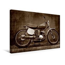 Premium Textil-Leinwand 45 x 30 cm Quer-Format Puch 125 SL Sandbahn | Wandbild, HD-Bild auf Keilrahmen, Fertigbild auf hochwertigem Vlies, Leinwanddruck von Gabi Siebenhühner