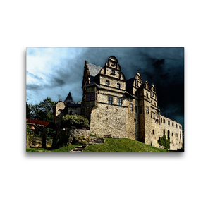 Premium Textil-Leinwand 45 x 30 cm Quer-Format Renaissanceschloss Kranichfeld der Fürsten Reuß in Thüringen | Wandbild, HD-Bild auf Keilrahmen, Fertigbild auf hochwertigem Vlies, Leinwanddruck von Flori0