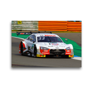 Premium Textil-Leinwand 45 x 30 cm Quer-Format Rene Rast, Audi RS5 DTM | Wandbild, HD-Bild auf Keilrahmen, Fertigbild auf hochwertigem Vlies, Leinwanddruck von Tobias Gorges