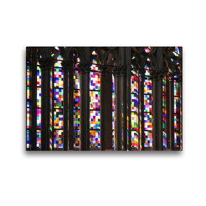 Premium Textil-Leinwand 45 x 30 cm Quer-Format Richter-Fenster im Kölner Dom | Wandbild, HD-Bild auf Keilrahmen, Fertigbild auf hochwertigem Vlies, Leinwanddruck von Elisabeth Schittenhelm