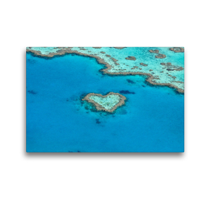 Premium Textil-Leinwand 45 x 30 cm Quer-Format Riff in Herzform im Great Barrier Reef, Australien | Wandbild, HD-Bild auf Keilrahmen, Fertigbild auf hochwertigem Vlies, Leinwanddruck von Prime Selection