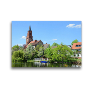 Premium Textil-Leinwand 45 x 30 cm Quer-Format Sankt-Marien-Andreas-Kirche in Rathenow | Wandbild, HD-Bild auf Keilrahmen, Fertigbild auf hochwertigem Vlies, Leinwanddruck von Anja Frost