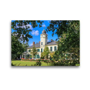 Premium Textil-Leinwand 45 x 30 cm Quer-Format Schloss Britz | Wandbild, HD-Bild auf Keilrahmen, Fertigbild auf hochwertigem Vlies, Leinwanddruck von ReDi Fotografie