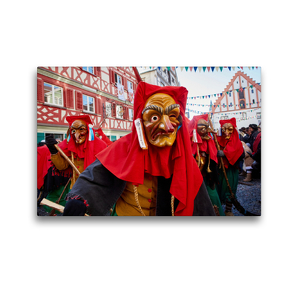 Premium Textil-Leinwand 45 x 30 cm Quer-Format Schwäbisch Alemannische Fasnet in Bad Waldsee | Wandbild, HD-Bild auf Keilrahmen, Fertigbild auf hochwertigem Vlies, Leinwanddruck von Andreas Riedmiller