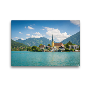 Premium Textil-Leinwand 45 x 30 cm Quer-Format Sommer am Tegernsee | Wandbild, HD-Bild auf Keilrahmen, Fertigbild auf hochwertigem Vlies, Leinwanddruck von Martin Wasilewski