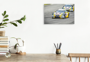 Premium Textil-Leinwand 450 x 300 cm Quer-Format Sorg BMW M4 GT4 Rowe M6 GT3 | Wandbild, HD-Bild auf Keilrahmen, Fertigbild auf hochwertigem Vlies, Leinwanddruck von Dirk Stegemann © Phoenix Photodesign