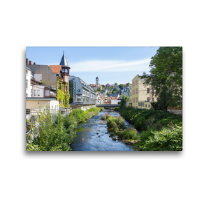 Premium Textil-Leinwand 45 x 30 cm Quer-Format Stadtansicht von Aue im Erzgebirge | Wandbild, HD-Bild auf Keilrahmen, Fertigbild auf hochwertigem Vlies, Leinwanddruck von Gabriele Hanke