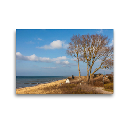 Premium Textil-Leinwand 45 x 30 cm Quer-Format Strand von Ahrenshoop in Mecklenburg-Vorpommern | Wandbild, HD-Bild auf Keilrahmen, Fertigbild auf hochwertigem Vlies, Leinwanddruck von Christian Müringer