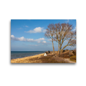 Premium Textil-Leinwand 45 x 30 cm Quer-Format Strand von Ahrenshoop in Mecklenburg-Vorpommern | Wandbild, HD-Bild auf Keilrahmen, Fertigbild auf hochwertigem Vlies, Leinwanddruck von Christian Müringer