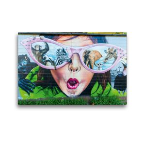 Premium Textil-Leinwand 45 x 30 cm Quer-Format Streetart in Köln, Deutschland | Wandbild, HD-Bild auf Keilrahmen, Fertigbild auf hochwertigem Vlies, Leinwanddruck von Christian Müller