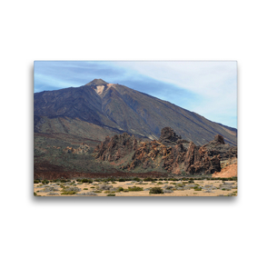 Premium Textil-Leinwand 45 x 30 cm Quer-Format Teide Vulkan und Felsengruppe Roques de Gracía | Wandbild, HD-Bild auf Keilrahmen, Fertigbild auf hochwertigem Vlies, Leinwanddruck von Anja Frost