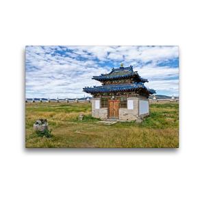 Premium Textil-Leinwand 45 x 30 cm Quer-Format Tempel im Kloster Erdene Dsuu | Wandbild, HD-Bild auf Keilrahmen, Fertigbild auf hochwertigem Vlies, Leinwanddruck von Laurenz O. Klecker