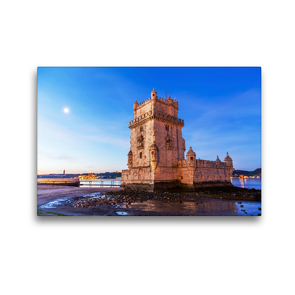 Premium Textil-Leinwand 45 x 30 cm Quer-Format Torre Belem, Lissabon | Wandbild, HD-Bild auf Keilrahmen, Fertigbild auf hochwertigem Vlies, Leinwanddruck von Christian Müller