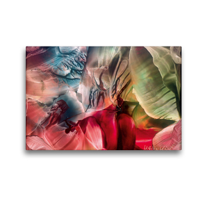 Premium Textil-Leinwand 45 x 30 cm Quer-Format Unterwasserwelten I – Encaustic | Wandbild, HD-Bild auf Keilrahmen, Fertigbild auf hochwertigem Vlies, Leinwanddruck von Ulrike Kröll