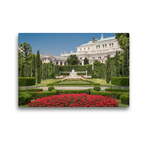 Premium Textil-Leinwand 45 x 30 cm Quer-Format Volksgarten und Burgtheater | Wandbild, HD-Bild auf Keilrahmen, Fertigbild auf hochwertigem Vlies, Leinwanddruck von Karl Heindl