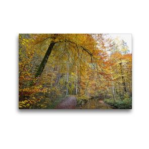 Premium Textil-Leinwand 45 x 30 cm Quer-Format Wanderweg durch die Maisinger Schlucht | Wandbild, HD-Bild auf Keilrahmen, Fertigbild auf hochwertigem Vlies, Leinwanddruck von Anja Frost