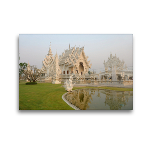 Premium Textil-Leinwand 45 x 30 cm Quer-Format Wat Rong Khun, White Temple, Chiang Rai | Wandbild, HD-Bild auf Keilrahmen, Fertigbild auf hochwertigem Vlies, Leinwanddruck von Christian Heeb