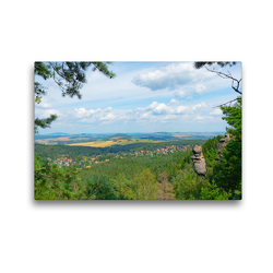 Premium Textil-Leinwand 45 x 30 cm Quer-Format Wie der Fels in der Landschaft | Wandbild, HD-Bild auf Keilrahmen, Fertigbild auf hochwertigem Vlies, Leinwanddruck von Fotografin Renate