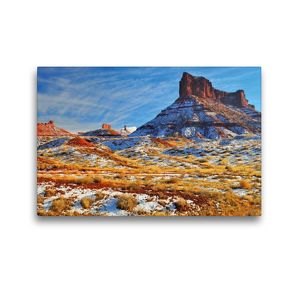 Premium Textil-Leinwand 45 x 30 cm Quer-Format Winter an der La Sal Mountain Loop Road | Wandbild, HD-Bild auf Keilrahmen, Fertigbild auf hochwertigem Vlies, Leinwanddruck von Dieter-M. Wilczek