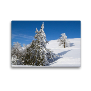 Premium Textil-Leinwand 45 x 30 cm Quer-Format Winterlandschaft auf der Wasserkuppe | Wandbild, HD-Bild auf Keilrahmen, Fertigbild auf hochwertigem Vlies, Leinwanddruck von Hans Pfleger