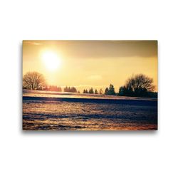 Premium Textil-Leinwand 45 x 30 cm Quer-Format Wintersonne | Wandbild, HD-Bild auf Keilrahmen, Fertigbild auf hochwertigem Vlies, Leinwanddruck von Matthias Schaefgen