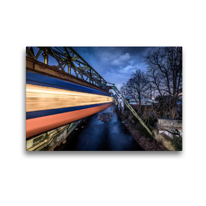 Premium Textil-Leinwand 45 x 30 cm Quer-Format Wuppertaler Schwebebahn | Wandbild, HD-Bild auf Keilrahmen, Fertigbild auf hochwertigem Vlies, Leinwanddruck von Alexander Gründel