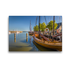 Premium Textil-Leinwand 45 x 30 cm Quer-Format Zeesenboote im Hafen von Althagen am Bodden (Mecklenburg-Vorpommern) | Wandbild, HD-Bild auf Keilrahmen, Fertigbild auf hochwertigem Vlies, Leinwanddruck von Christian Müringer