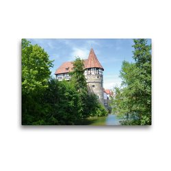 Premium Textil-Leinwand 45 x 30 cm Quer-Format Zollernschloss Balingen, Baden-Württemberg | Wandbild, HD-Bild auf Keilrahmen, Fertigbild auf hochwertigem Vlies, Leinwanddruck von Sascha Stoll