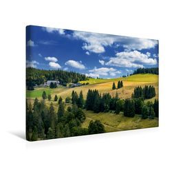 Premium Textil-Leinwand 45 x 30 cm Quer-Format Zwischen Hasenhorn und Gisiboden Alm | Wandbild, HD-Bild auf Keilrahmen, Fertigbild auf hochwertigem Vlies, Leinwanddruck von Jörg Sobottka