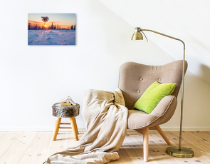 Premium Textil-Leinwand 450 x 300 cm Quer-Format Abendstimmung auf Kahlen Asten | Wandbild, HD-Bild auf Keilrahmen, Fertigbild auf hochwertigem Vlies, Leinwanddruck von Heidi Bücker