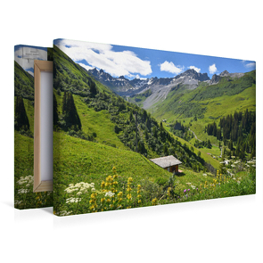 Premium Textil-Leinwand 450 x 300 cm Quer-Format Gafiertal St. Antönien Prättigau | Wandbild, HD-Bild auf Keilrahmen, Fertigbild auf hochwertigem Vlies, Leinwanddruck von None SusaZoom