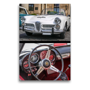 Premium Textil-Leinwand 50 x 75 cm Hoch-Format Alfa Romeo 2000 Touring Spider (1957-1962) Oldtimer | Wandbild, HD-Bild auf Keilrahmen, Fertigbild auf hochwertigem Vlies, Leinwanddruck von Christian Müringer