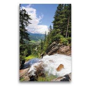 Premium Textil-Leinwand 50 x 75 cm Hoch-Format Blick von der Schettkanzel am Krimmler Wasserfall (Österreich) | Wandbild, HD-Bild auf Keilrahmen, Fertigbild auf hochwertigem Vlies, Leinwanddruck von Anja Frost