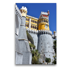 Premium Textil-Leinwand 50 x 75 cm Hoch-Format Der märchenhafte Pena-Palast in Sintra | Wandbild, HD-Bild auf Keilrahmen, Fertigbild auf hochwertigem Vlies, Leinwanddruck von Ulrich Senff