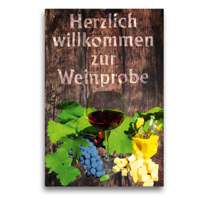 Premium Textil-Leinwand 50 x 75 cm Hoch-Format Einladung zur Weinprobe | Wandbild, HD-Bild auf Keilrahmen, Fertigbild auf hochwertigem Vlies, Leinwanddruck von Kay Tänzer