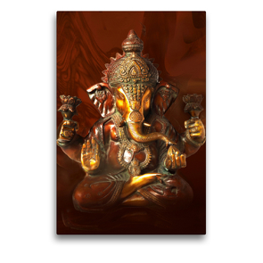 Premium Textil-Leinwand 50 x 75 cm Hoch-Format Ganesha, der überaus beliebte Überwinder aller Schwierigkeiten und Hindernisse | Wandbild, HD-Bild auf Keilrahmen, Fertigbild auf hochwertigem Vlies, Leinwanddruck von Bernd Maertens