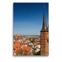 Premium Textil-Leinwand 50 x 75 cm Hoch-Format Hansestadt Wismar | Wandbild, HD-Bild auf Keilrahmen, Fertigbild auf hochwertigem Vlies, Leinwanddruck von Holger Felix