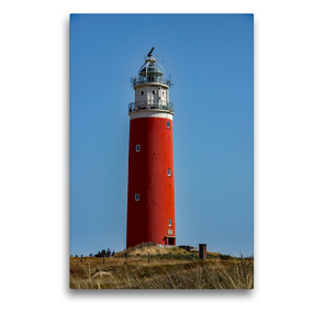 Premium Textil-Leinwand 50 x 75 cm Hoch-Format Leuchtturm Eierland- Insel Texel | Wandbild, HD-Bild auf Keilrahmen, Fertigbild auf hochwertigem Vlies, Leinwanddruck von Änne Käfer-Naumann