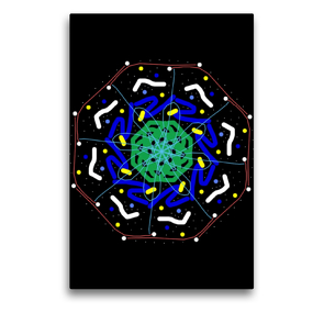 Premium Textil-Leinwand 50 x 75 cm Hoch-Format Mandalas Lichtfunken | Wandbild, HD-Bild auf Keilrahmen, Fertigbild auf hochwertigem Vlies, Leinwanddruck von Gabi Zapf