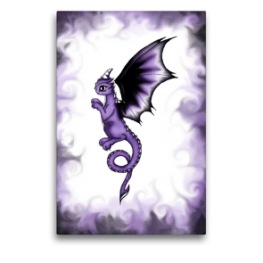 Premium Textil-Leinwand 50 x 75 cm Hoch-Format Mystischer Drache | Wandbild, HD-Bild auf Keilrahmen, Fertigbild auf hochwertigem Vlies, Leinwanddruck von Pezi Creation / Petra Haberhauer