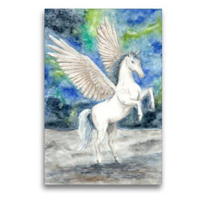 Premium Textil-Leinwand 500 x 750 cm Hoch-Format Pegasus | Wandbild, HD-Bild auf Keilrahmen, Fertigbild auf hochwertigem Vlies, Leinwanddruck von Sandra Steinke