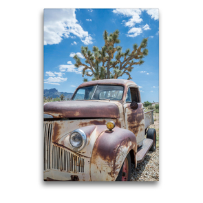 Premium Textil-Leinwand 50 x 75 cm Hoch-Format Vintage Pick up Oldtimer in Amerika | Wandbild, HD-Bild auf Keilrahmen, Fertigbild auf hochwertigem Vlies, Leinwanddruck von Joern Dudek