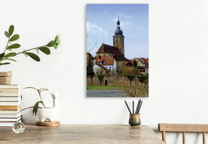 Premium Textil-Leinwand 500 x 750 cm Hoch-Format Stadtpfarrkirche St. Laurentius Ebern | Wandbild, HD-Bild auf Keilrahmen, Fertigbild auf hochwertigem Vlies, Leinwanddruck von Andrea Meister