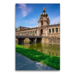 Premium Textil-Leinwand 60 x 90 cm Hoch-Format Am Dresdner Zwinger | Wandbild, HD-Bild auf Keilrahmen, Fertigbild auf hochwertigem Vlies, Leinwanddruck von Johann Pavelka