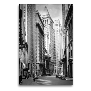 Premium Textil-Leinwand 60 x 90 cm Hoch-Format Broad Street looking toward Wall Street, Manhattan, 1936 | Wandbild, HD-Bild auf Keilrahmen, Fertigbild auf hochwertigem Vlies, Leinwanddruck von Christian Müringer