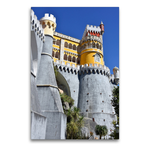 Premium Textil-Leinwand 60 x 90 cm Hoch-Format Der märchenhafte Pena-Palast in Sintra | Wandbild, HD-Bild auf Keilrahmen, Fertigbild auf hochwertigem Vlies, Leinwanddruck von Ulrich Senff