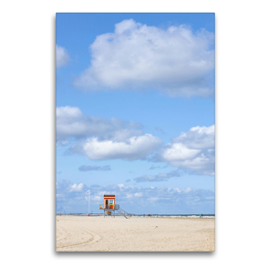 Premium Textil-Leinwand 60 x 90 cm Hoch-Format DLRG Rettungsturm | Wandbild, HD-Bild auf Keilrahmen, Fertigbild auf hochwertigem Vlies, Leinwanddruck von Andreas Klesse