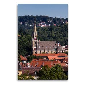 Premium Textil-Leinwand 60 x 90 cm Hoch-Format Esslingen am Neckar | Wandbild, HD-Bild auf Keilrahmen, Fertigbild auf hochwertigem Vlies, Leinwanddruck von Horst Eisele