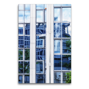 Premium Textil-Leinwand 60 x 90 cm Hoch-Format Frankfurts Architekturen – Spiegelbilder der Bürostadt Niederrad | Wandbild, HD-Bild auf Keilrahmen, Fertigbild auf hochwertigem Vlies, Leinwanddruck von N N