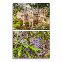 Premium Textil-Leinwand 60 x 90 cm Hoch-Format Garten und Herrenhaus Trerice House in Cornwall, England | Wandbild, HD-Bild auf Keilrahmen, Fertigbild auf hochwertigem Vlies, Leinwanddruck von Christian Müringer